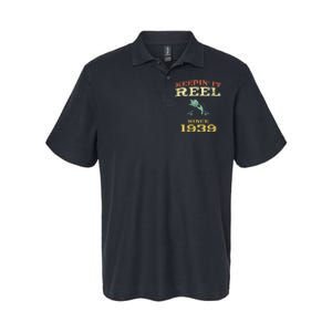 Keepin It Reel Since 1939 80 Years Old 80th Birthday Fishing Softstyle Adult Sport Polo