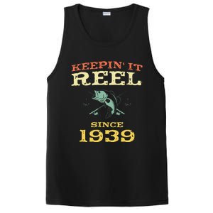 Keepin It Reel Since 1939 80 Years Old 80th Birthday Fishing PosiCharge Competitor Tank