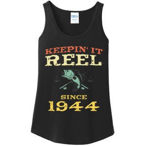 Keepin It Reel Since 1944 75 Years Old 75th Birthday Fishing Ladies Essential Tank