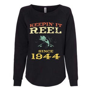 Keepin It Reel Since 1944 75 Years Old 75th Birthday Fishing Womens California Wash Sweatshirt