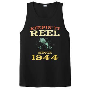 Keepin It Reel Since 1944 75 Years Old 75th Birthday Fishing PosiCharge Competitor Tank