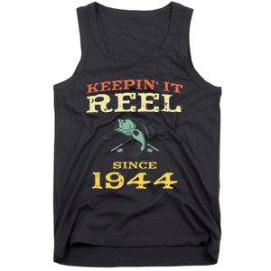 Keepin It Reel Since 1944 75 Years Old 75th Birthday Fishing Tank Top