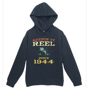 Keepin It Reel Since 1944 75 Years Old 75th Birthday Fishing Urban Pullover Hoodie