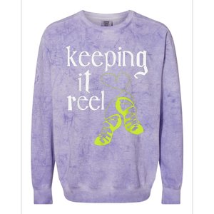 Keeping It Reel Irish Dancer Ceili Reel Dance Feis Colorblast Crewneck Sweatshirt