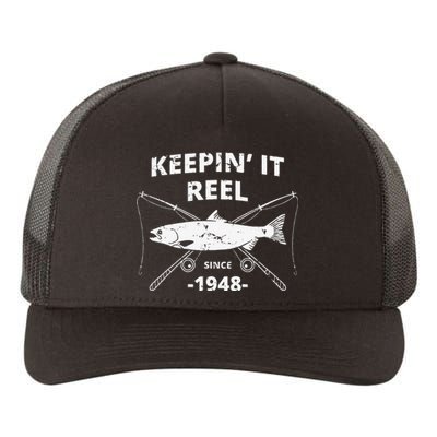 Keepin It Reel Since 1948 71st Birthday Fishing Gift Yupoong Adult 5-Panel Trucker Hat