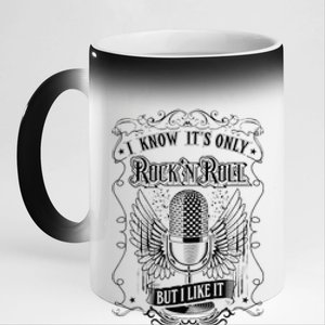 Know ItS Rock And Roll But I Like It Retro Microphone 11oz Black Color Changing Mug