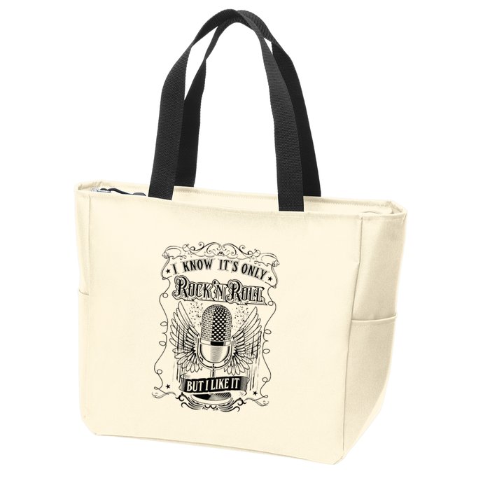 Know ItS Rock And Roll But I Like It Retro Microphone Zip Tote Bag