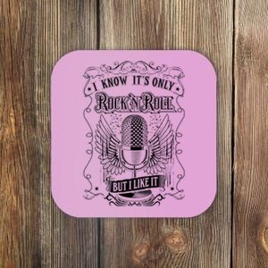 Know ItS Rock And Roll But I Like It Retro Microphone Coaster