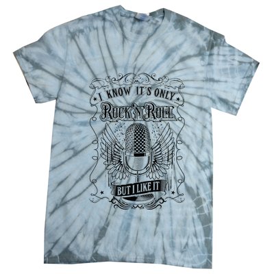 Know ItS Rock And Roll But I Like It Retro Microphone Tie-Dye T-Shirt