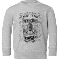 Know ItS Rock And Roll But I Like It Retro Microphone Toddler Sweatshirt