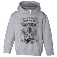 Know ItS Rock And Roll But I Like It Retro Microphone Toddler Hoodie