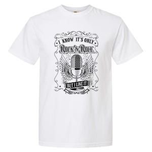 Know ItS Rock And Roll But I Like It Retro Microphone Garment-Dyed Heavyweight T-Shirt