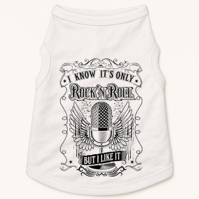 Know ItS Rock And Roll But I Like It Retro Microphone Doggie Tank