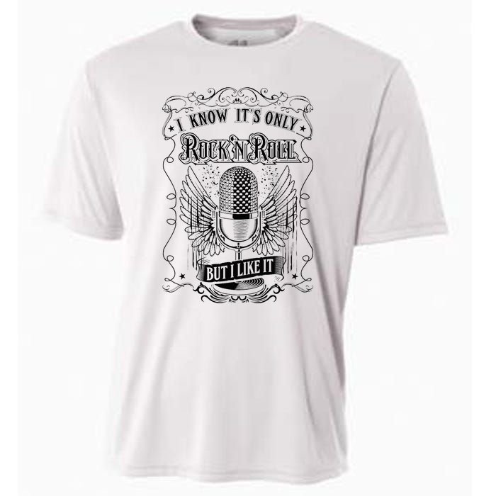 Know ItS Rock And Roll But I Like It Retro Microphone Cooling Performance Crew T-Shirt