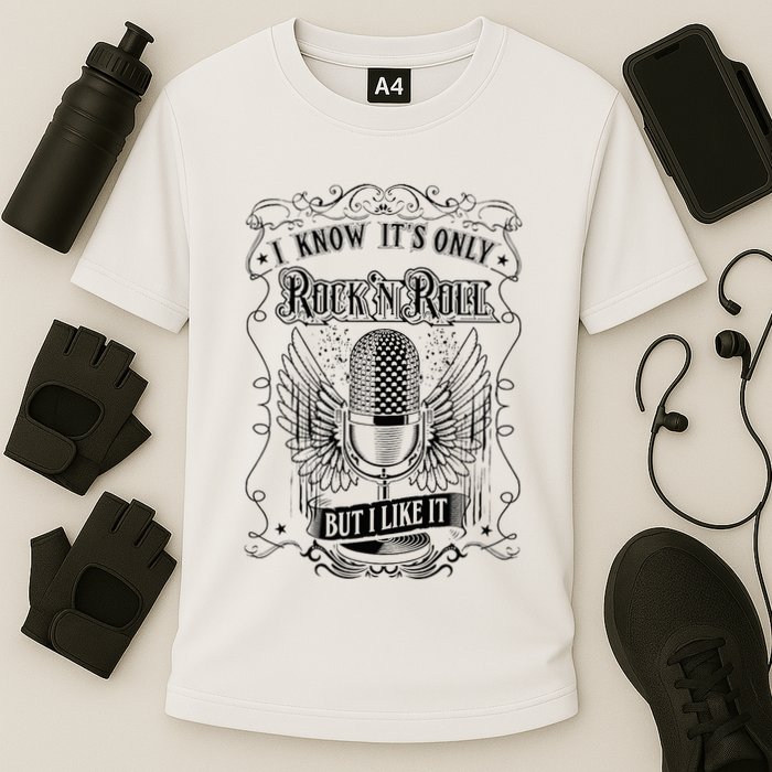 Know ItS Rock And Roll But I Like It Retro Microphone Performance Shirt