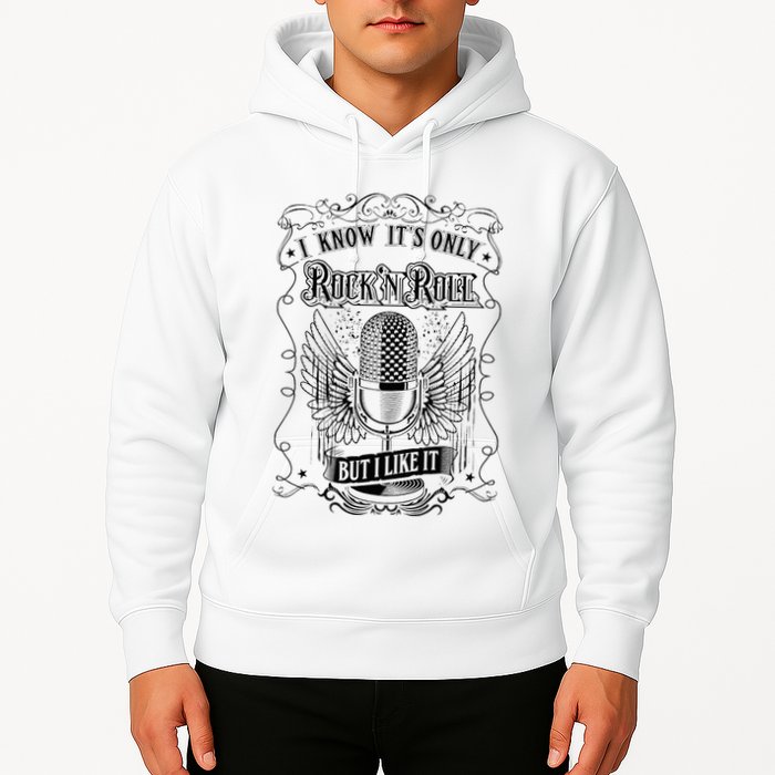 Know ItS Rock And Roll But I Like It Retro Microphone Hoodie