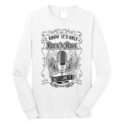 Know ItS Rock And Roll But I Like It Retro Microphone Long Sleeve Shirt