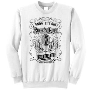 Know ItS Rock And Roll But I Like It Retro Microphone Sweatshirt