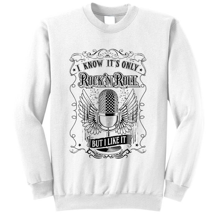 Know ItS Rock And Roll But I Like It Retro Microphone Sweatshirt
