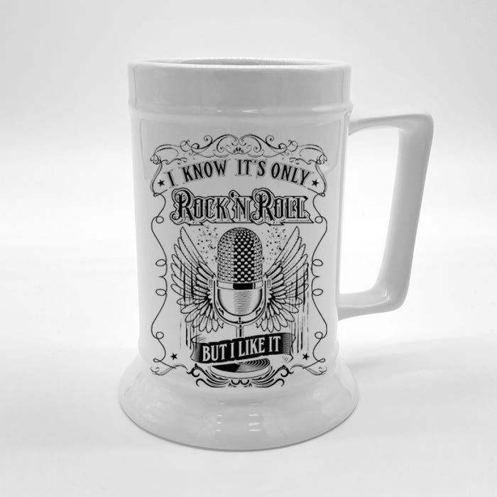 Know ItS Rock And Roll But I Like It Retro Microphone Beer Stein