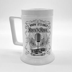 Know ItS Rock And Roll But I Like It Retro Microphone Beer Stein