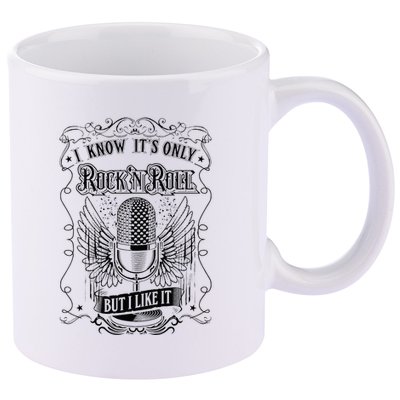 Know ItS Rock And Roll But I Like It Retro Microphone 11oz C Handle Ceramic Mug
