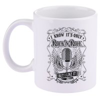 Know ItS Rock And Roll But I Like It Retro Microphone 11oz C Handle Ceramic Mug