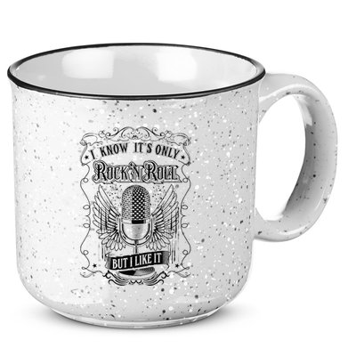 Know ItS Rock And Roll But I Like It Retro Microphone 15oz Campfire Ceramic Mug