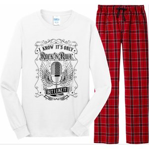 Know ItS Rock And Roll But I Like It Retro Microphone Long Sleeve Pajama Set