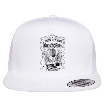 Know ItS Rock And Roll But I Like It Retro Microphone Flatbill Hat