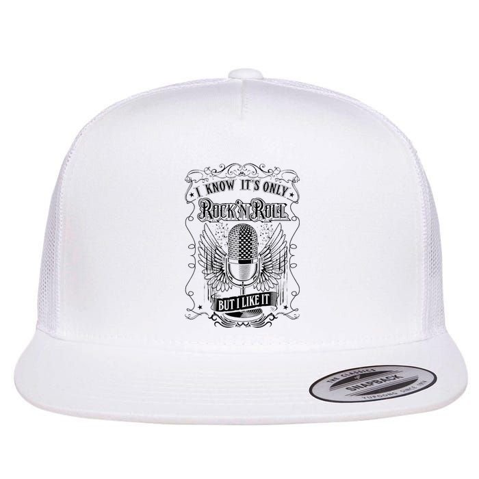 Know ItS Rock And Roll But I Like It Retro Microphone Flatbill Hat