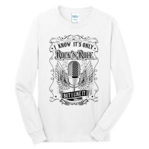 Know ItS Rock And Roll But I Like It Retro Microphone Tall Long Sleeve T-Shirt