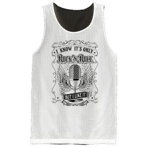 Know ItS Rock And Roll But I Like It Retro Microphone Mesh Reversible Basketball Jersey Tank