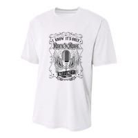 Know ItS Rock And Roll But I Like It Retro Microphone Youth Performance Sprint T-Shirt
