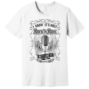 Know ItS Rock And Roll But I Like It Retro Microphone Premium T-Shirt