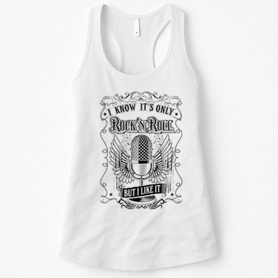 Know ItS Rock And Roll But I Like It Retro Microphone Womens Tank Top