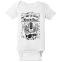 Know ItS Rock And Roll But I Like It Retro Microphone Baby Bodysuit