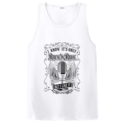 Know ItS Rock And Roll But I Like It Retro Microphone PosiCharge Competitor Tank