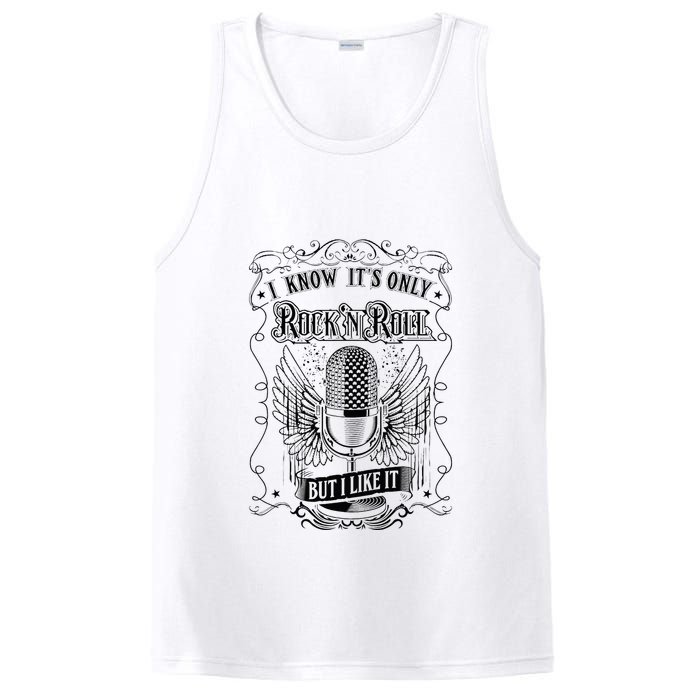 Know ItS Rock And Roll But I Like It Retro Microphone PosiCharge Competitor Tank