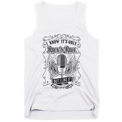 Know ItS Rock And Roll But I Like It Retro Microphone Tank Top