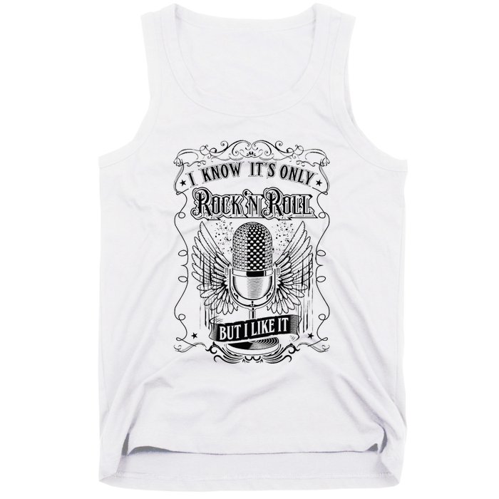 Know ItS Rock And Roll But I Like It Retro Microphone Tank Top