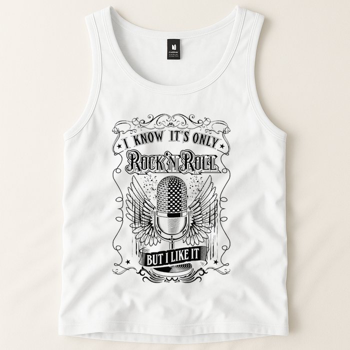 Know ItS Rock And Roll But I Like It Retro Microphone Tank Top