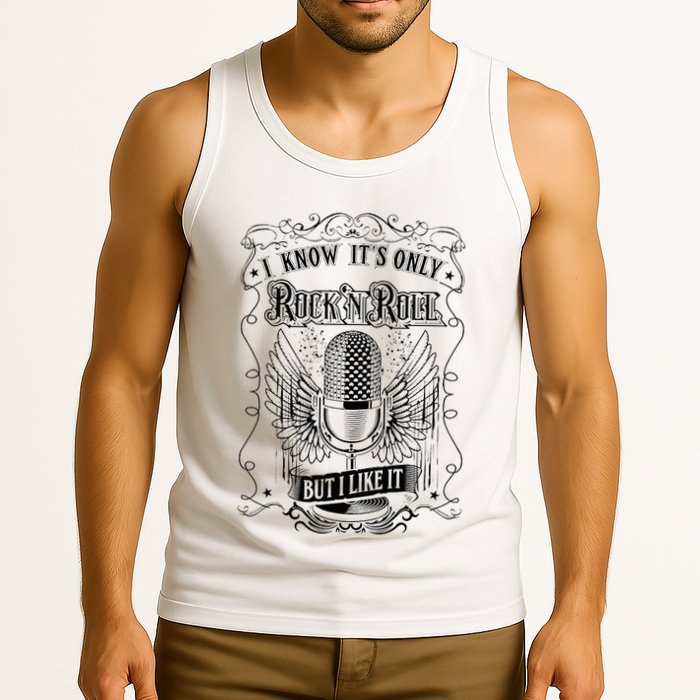 Know ItS Rock And Roll But I Like It Retro Microphone Tank Top