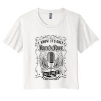 Know ItS Rock And Roll But I Like It Retro Microphone Crop Top