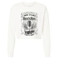 Know ItS Rock And Roll But I Like It Retro Microphone Cropped Pullover Crew