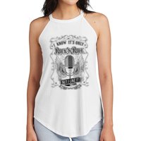 Know ItS Rock And Roll But I Like It Retro Microphone Women's Perfect Tri Rocker Tank