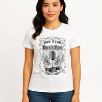Know ItS Rock And Roll But I Like It Retro Microphone Womens T-Shirt