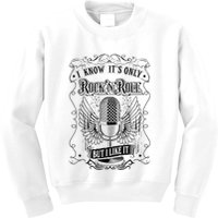 Know ItS Rock And Roll But I Like It Retro Microphone Kids Sweatshirt