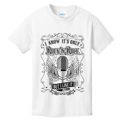 Know ItS Rock And Roll But I Like It Retro Microphone Kids T-Shirt