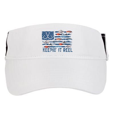 Keepin It Reel Fishing Lure Flag Fisherman Bass Fishing Adult Drive Performance Visor